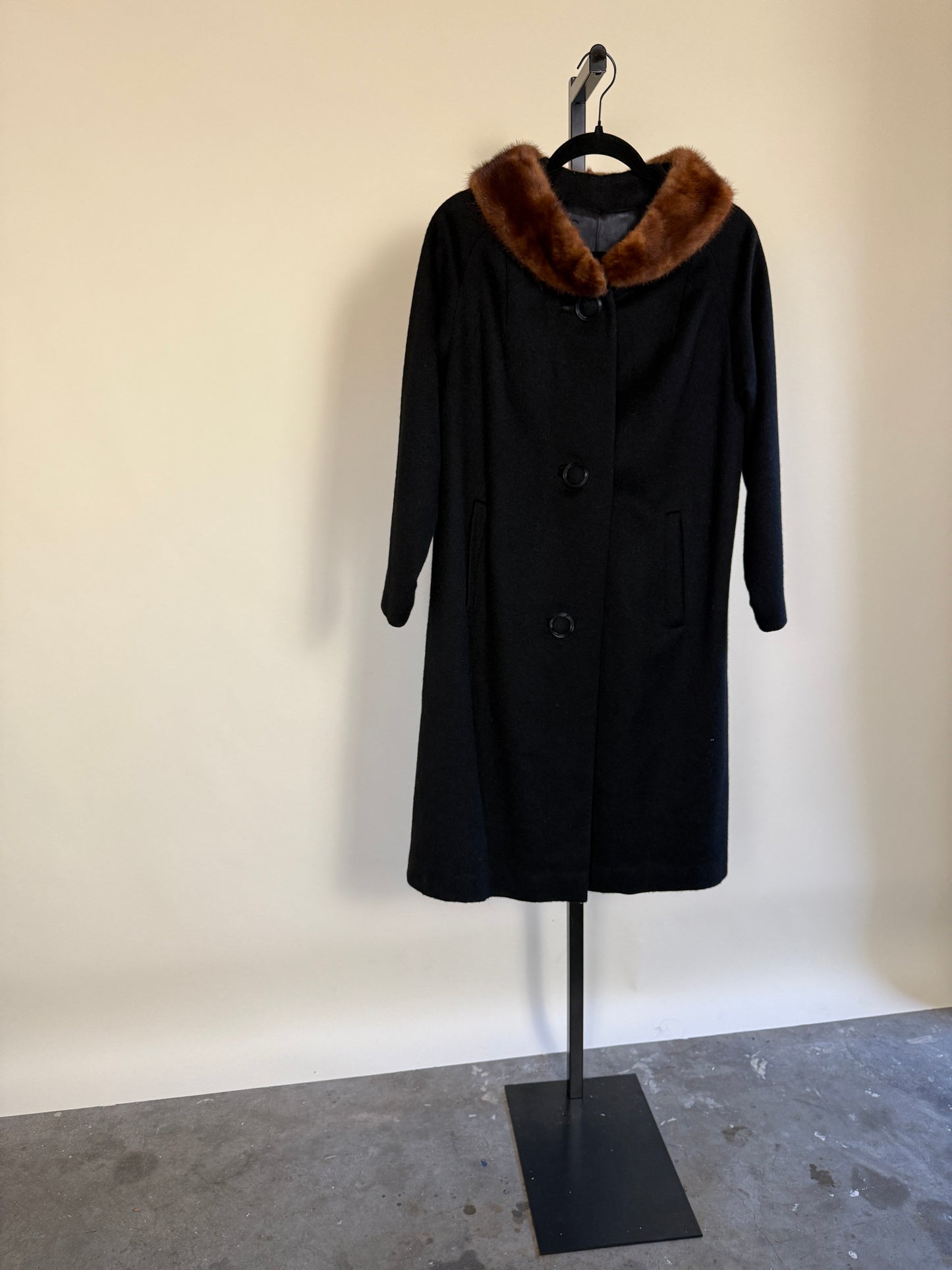 Classic Wool Coat w/ Fur Collar - Staple Piece!