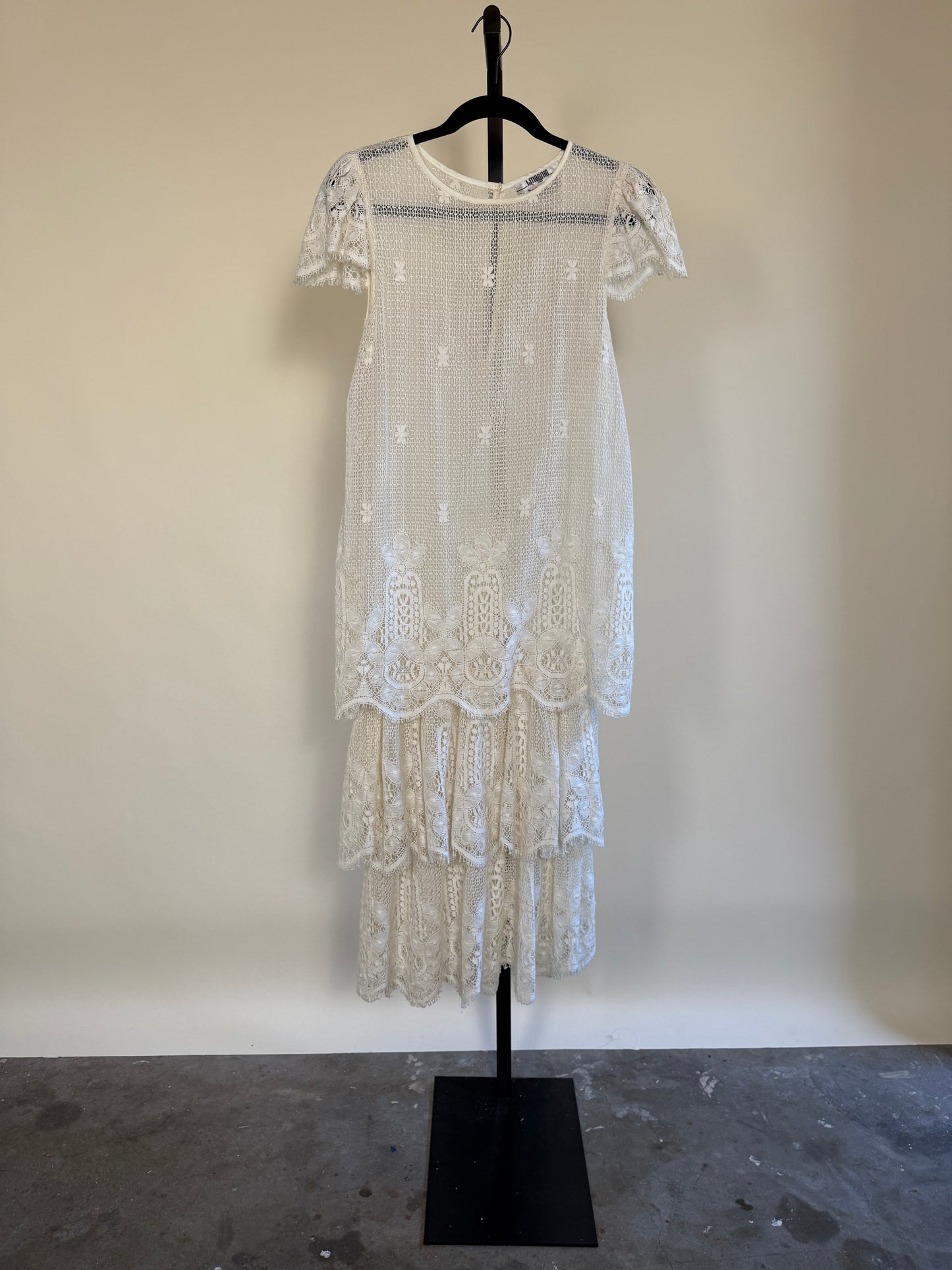 Ivory Lace 1920's Inspired Dress by I.magnin