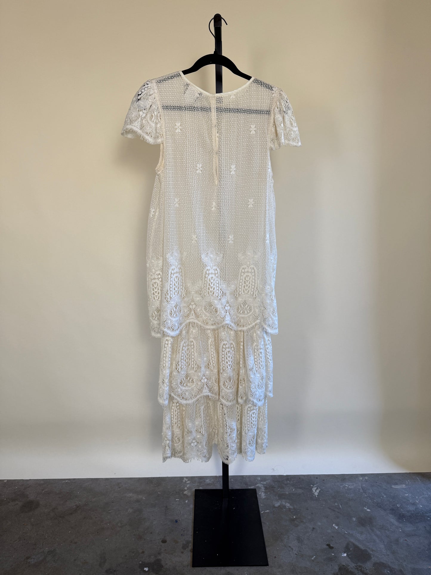 Ivory Lace 1920's Inspired Dress by I.magnin