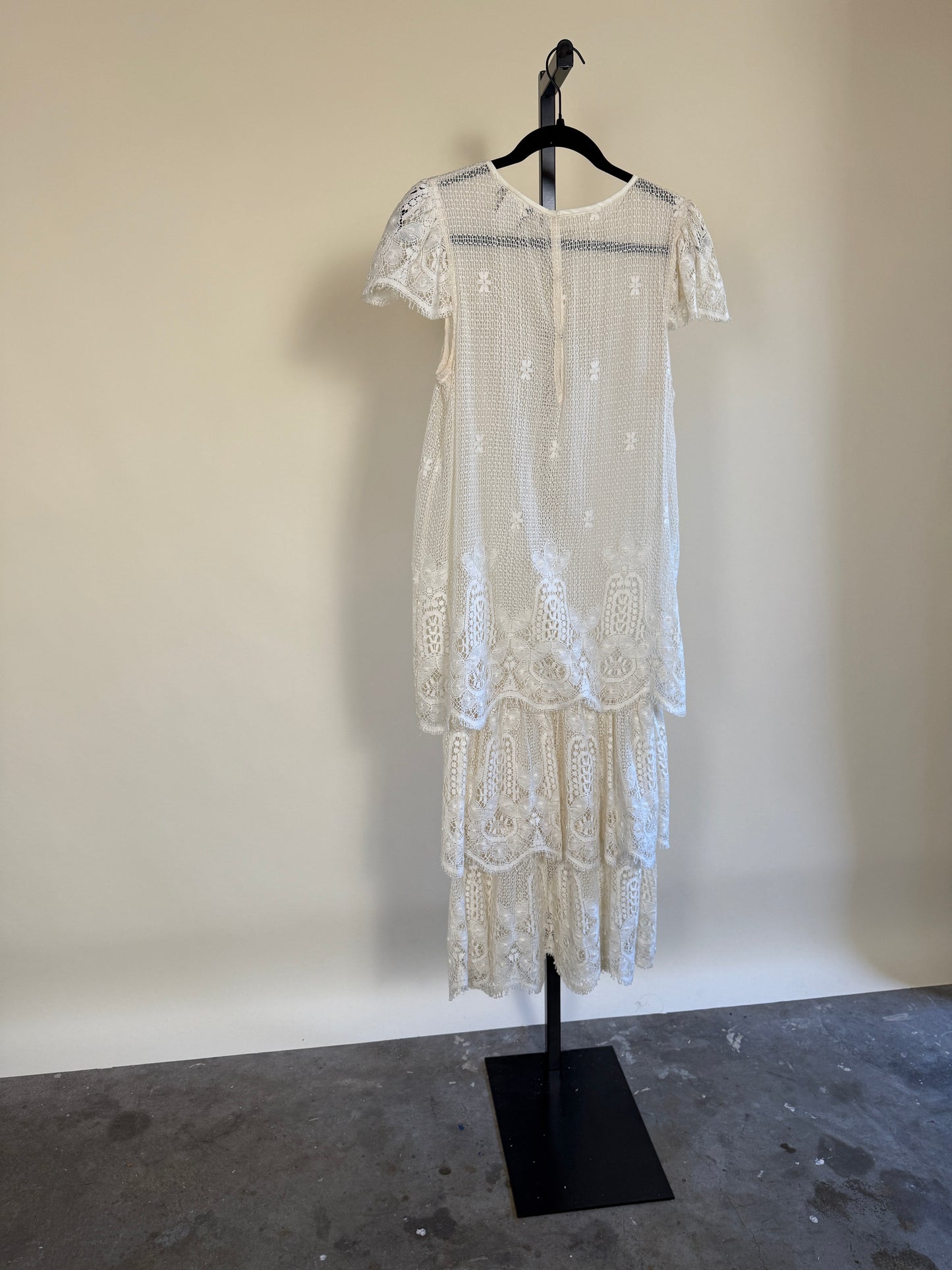 Ivory Lace 1920's Inspired Dress by I.magnin