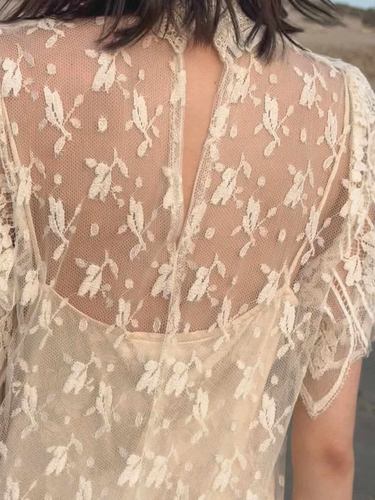 Rare Find! Stunning 70s Lace Wedding Gown by Jessica McClintock (Gunne Sax)