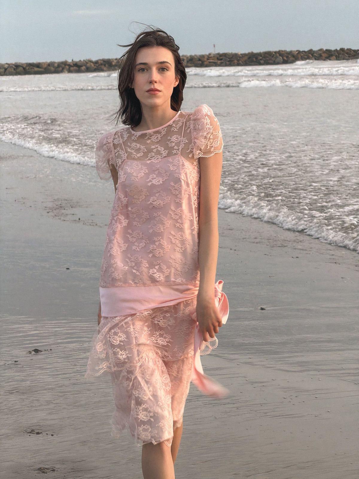 Pretty in Pink! 20s-30s Inspired Drop Waist Midi Dress