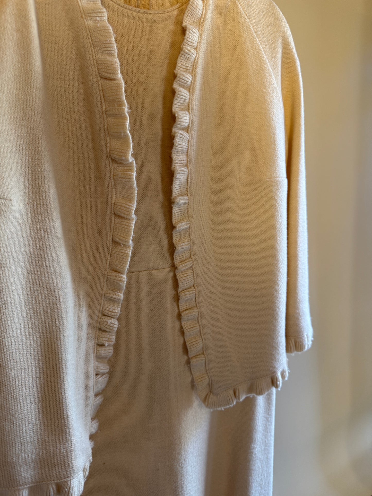 Ivory Wool Dress & Jacket Set