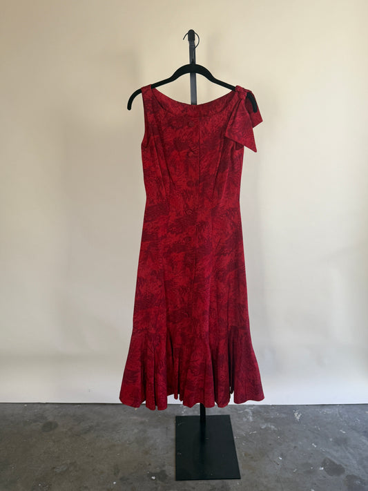 Swinging 60's Magenta Drop Waist Dress
