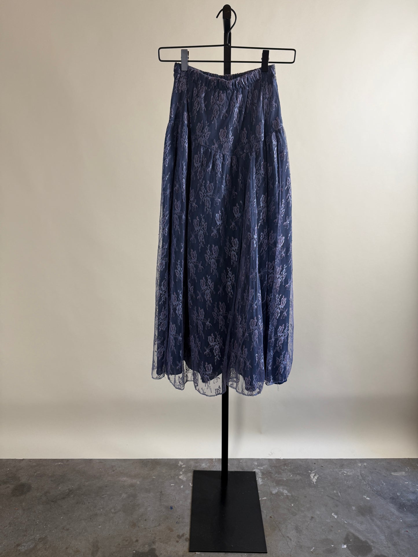 *New w/ Tags!!* 80's Purple Lace Midi Skirt