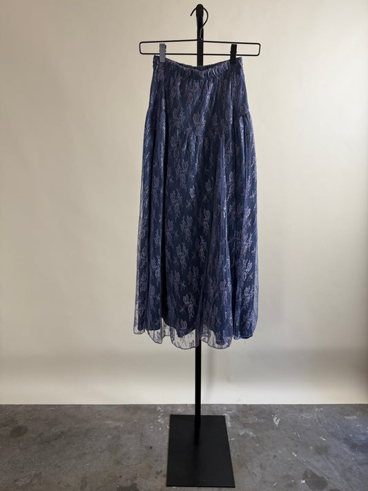 *New w/ Tags!!* 80's Purple Lace Midi Skirt