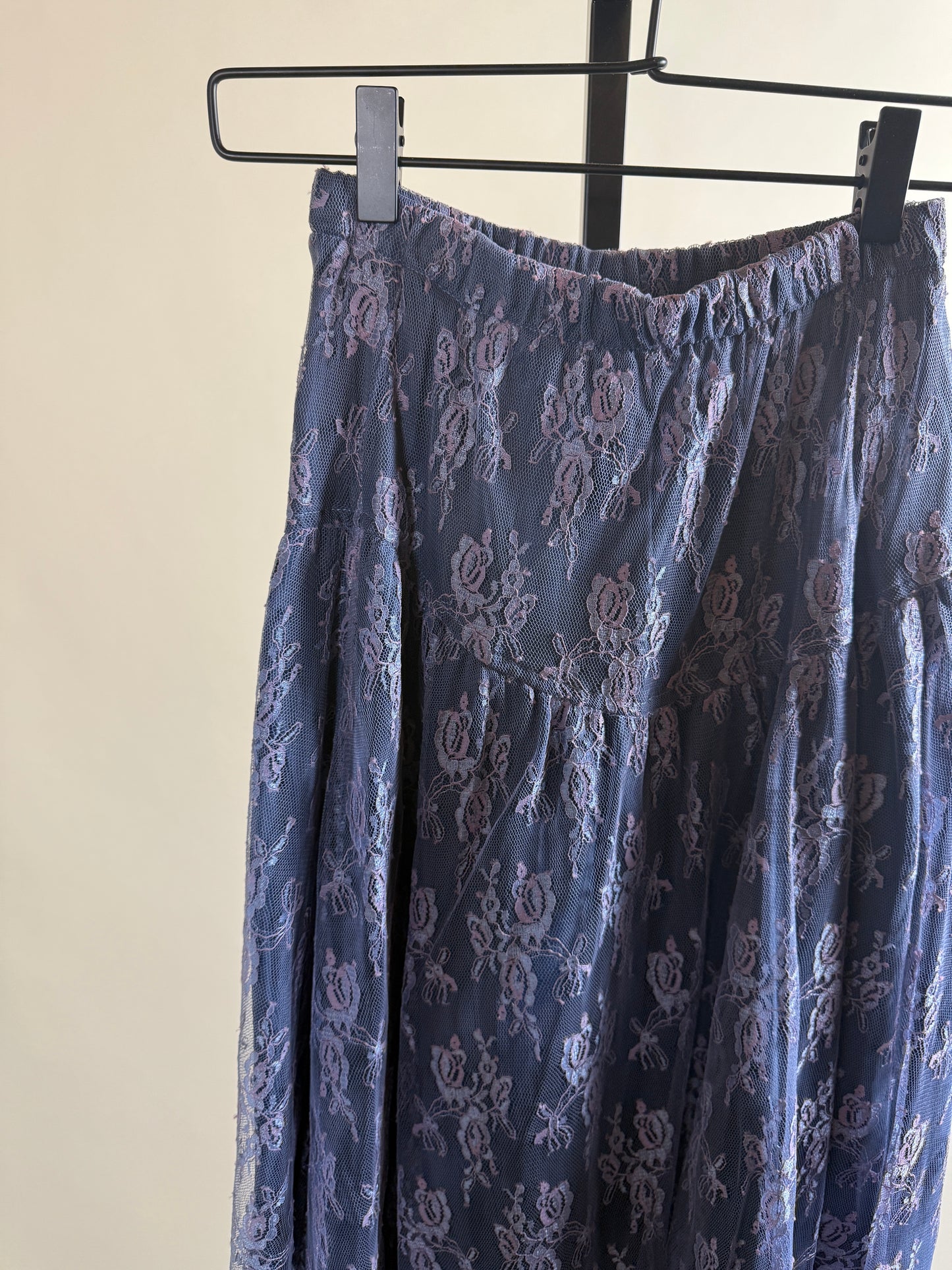 *New w/ Tags!!* 80's Purple Lace Midi Skirt