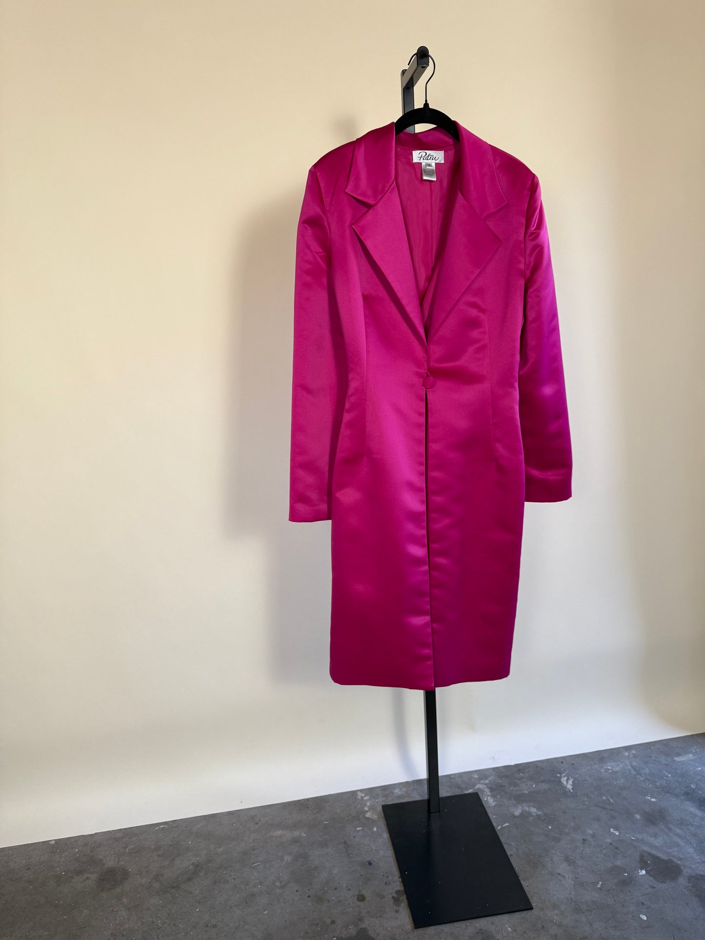 Electric Pink 80's Dress Coat by Patra