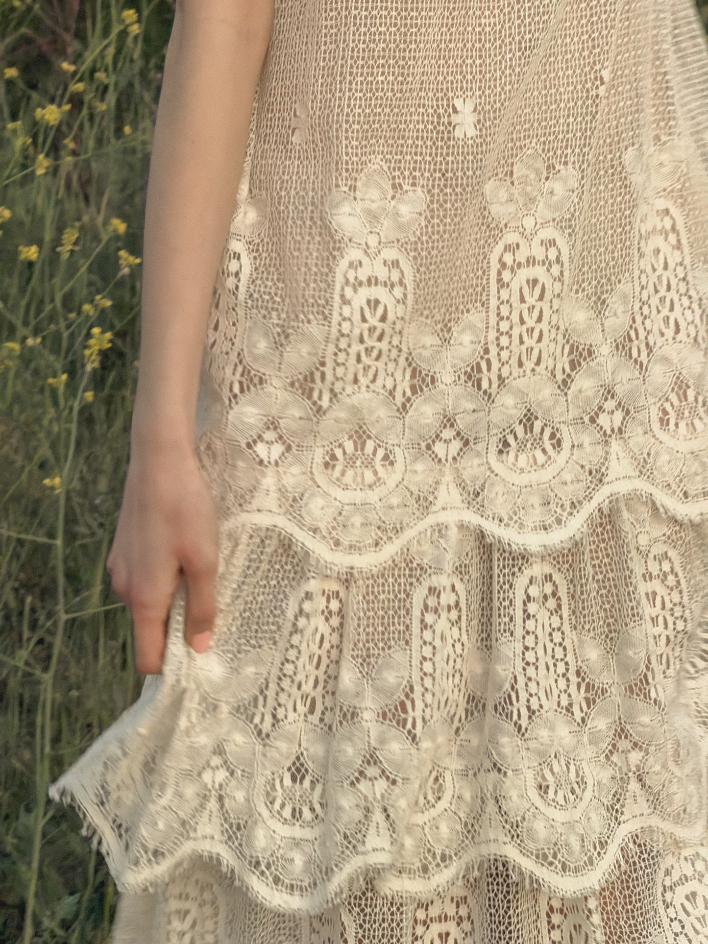 Ivory Lace 1920's Inspired Dress by I.magnin