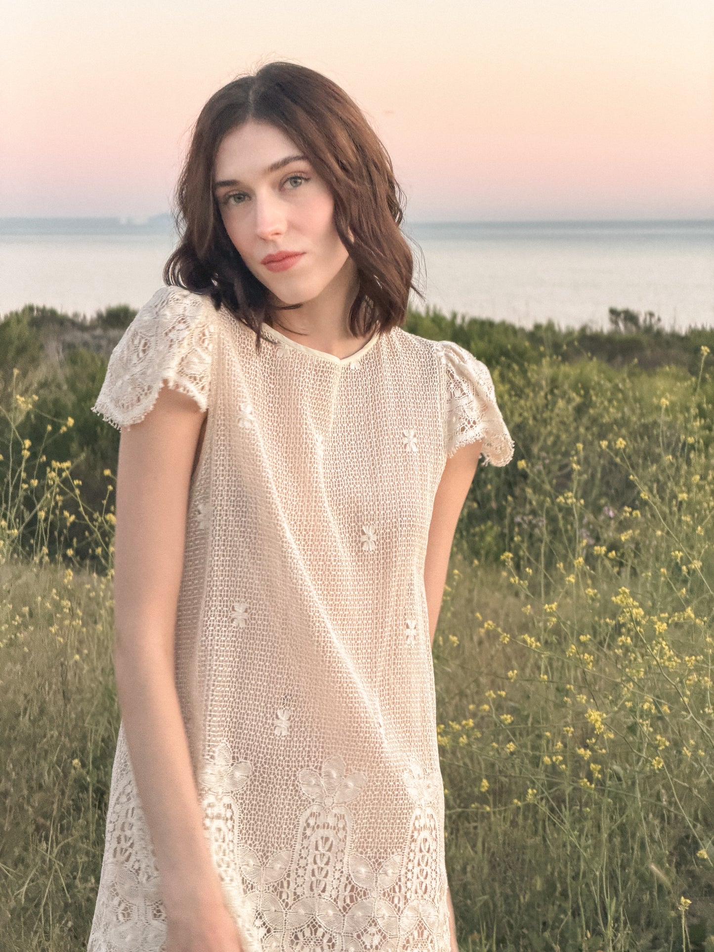 Ivory Lace 1920's Inspired Dress by I.magnin