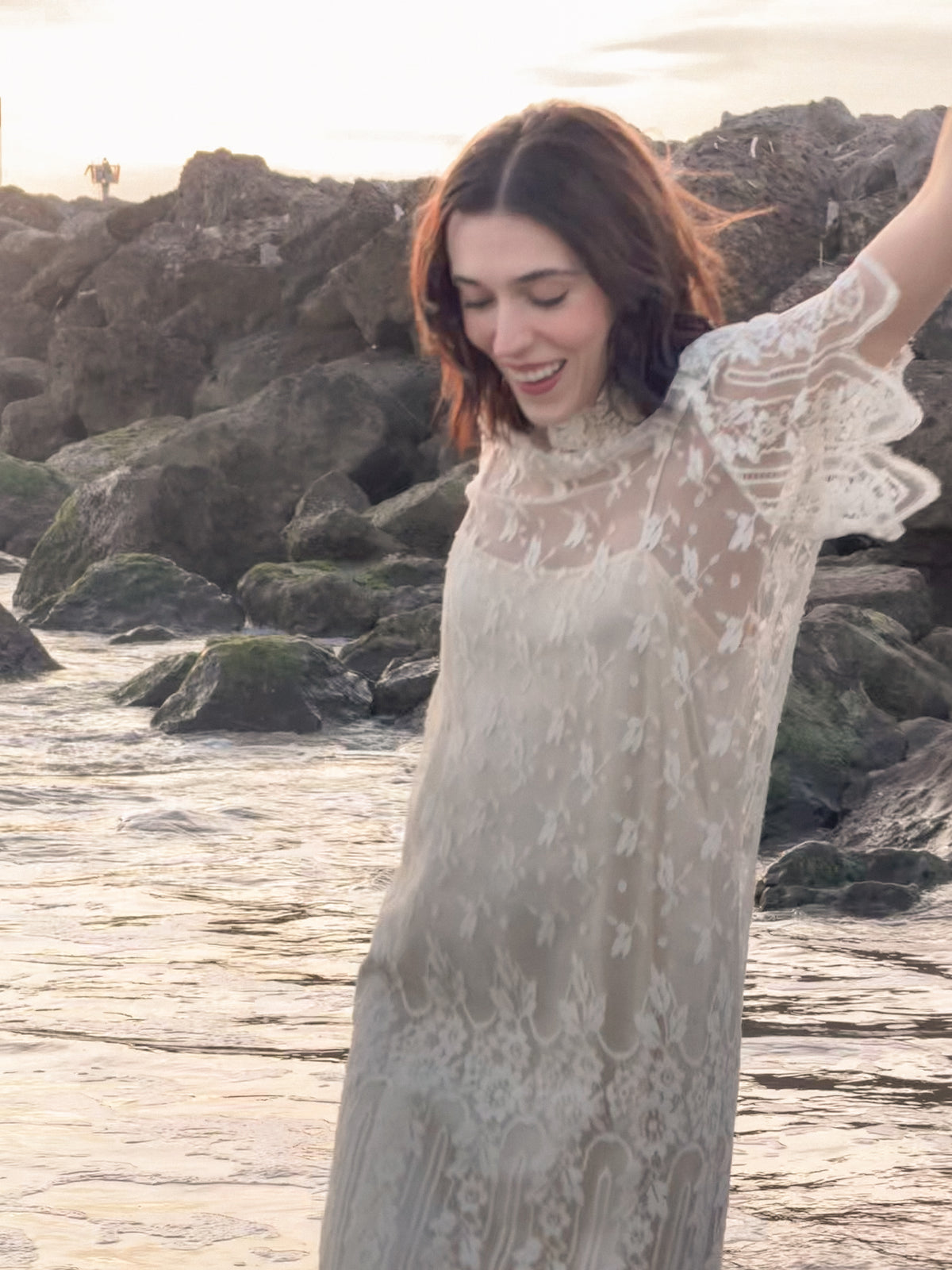 Rare Find! Stunning 70s Lace Wedding Gown by Jessica McClintock (Gunne Sax)