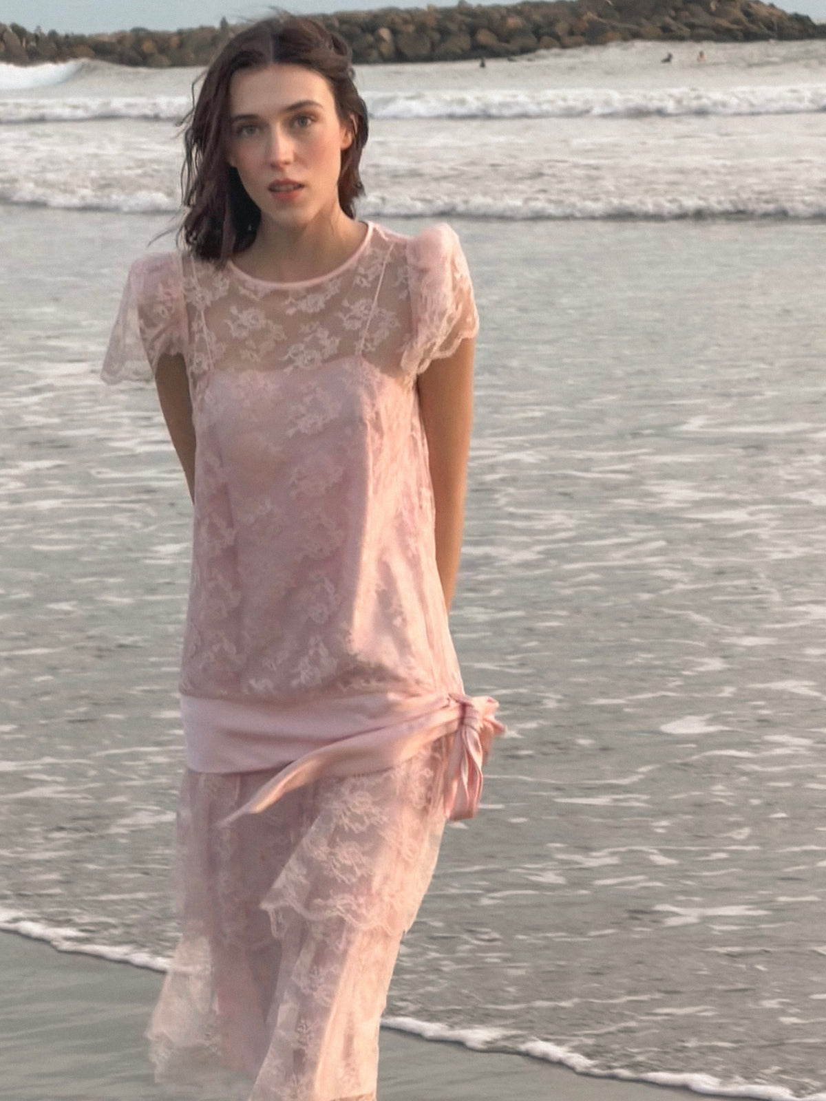 Pretty in Pink! 20s-30s Inspired Drop Waist Midi Dress