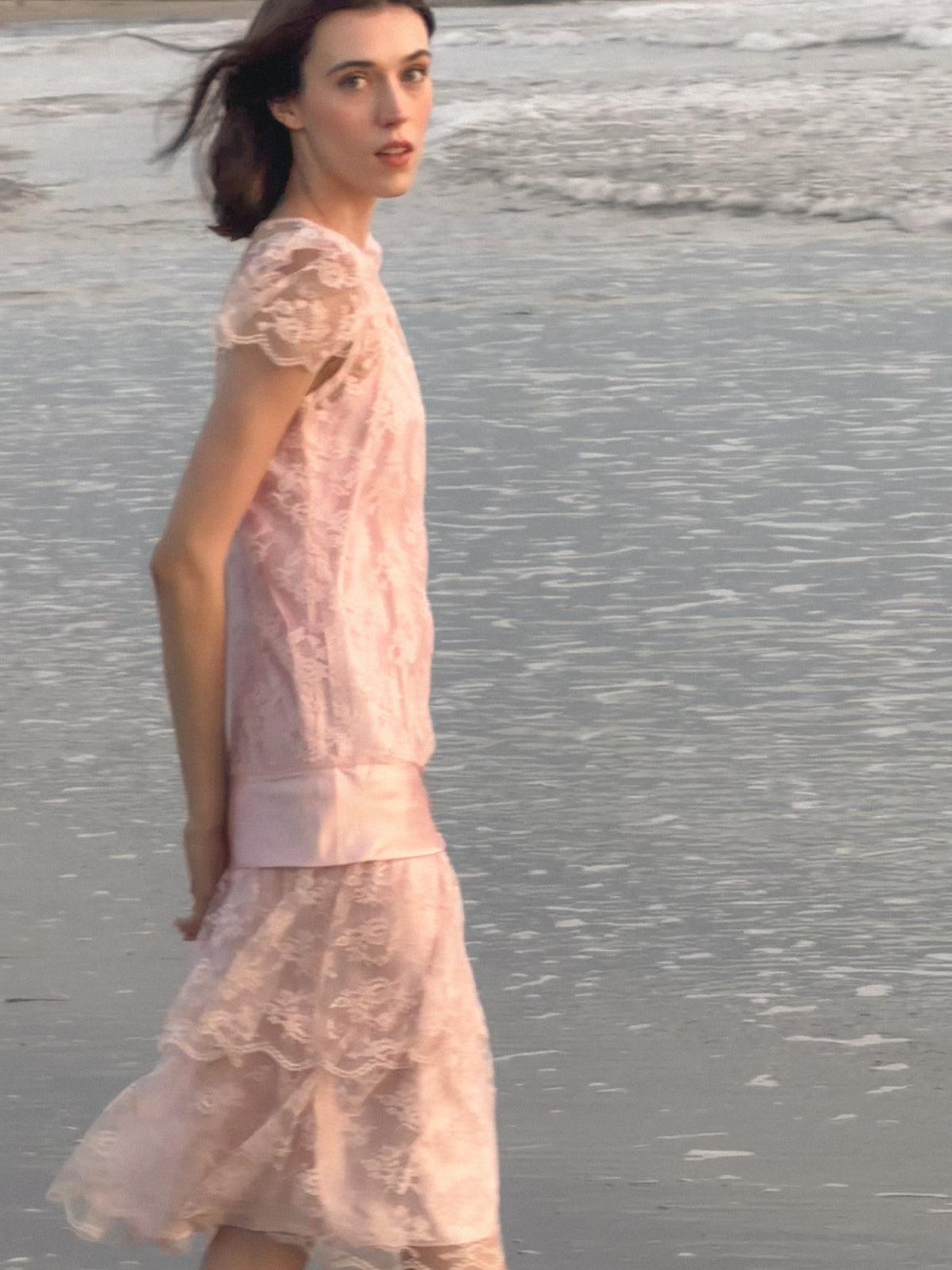 Pretty in Pink! 20s-30s Inspired Drop Waist Midi Dress