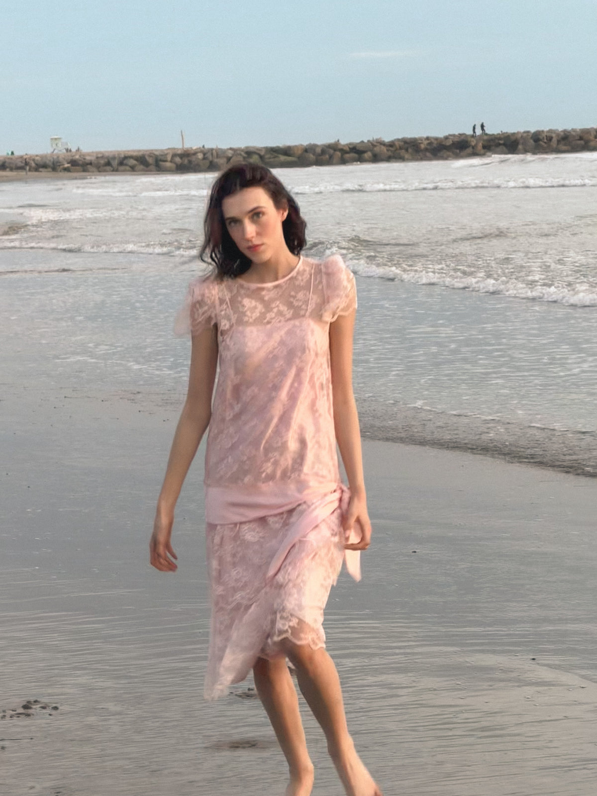 Pretty in Pink! 20s-30s Inspired Drop Waist Midi Dress